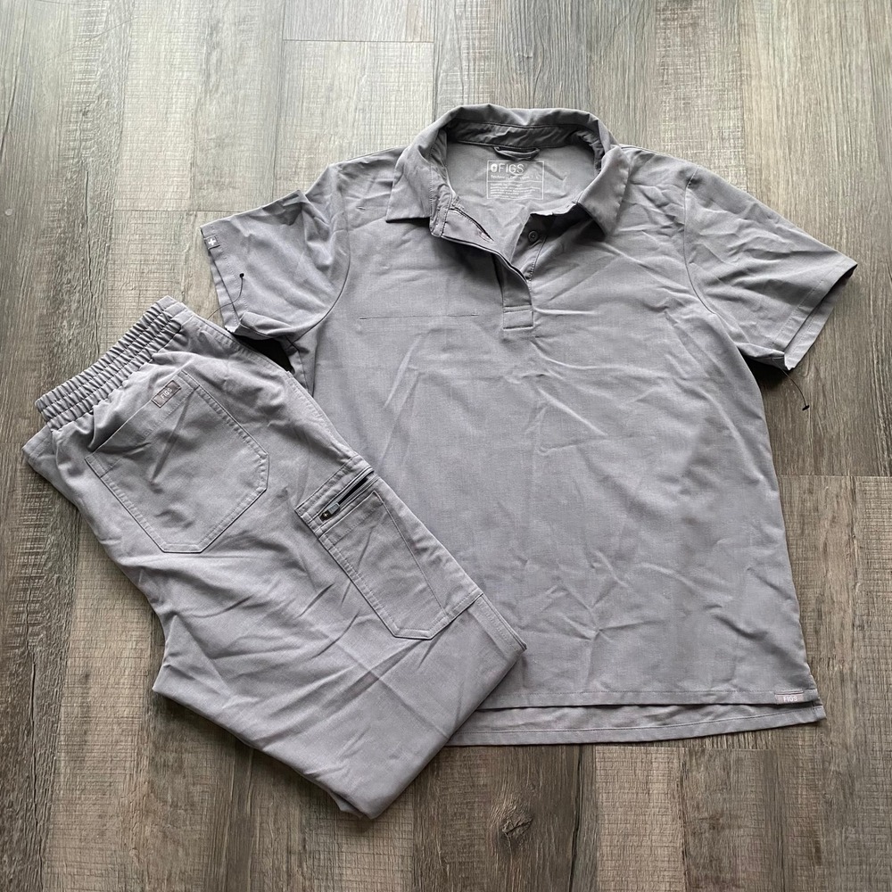 Figs Technical Collection Gray Scrub Set  Size M/L